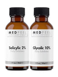 MedPeel Alpha Beta Daily Exfoliator Set - 2% Salicylic 1oz, 10% Glycolic 1oz