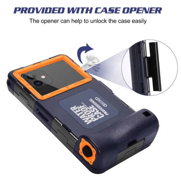 UrbanX Professional [15m/50ft] Swimming Diving Surfing Snorkeling Photo Video Waterproof Protective Case Underwater Housing for Panasonic Eluga I3 And all Phones Up to 6.9 Inch  with Lanyard