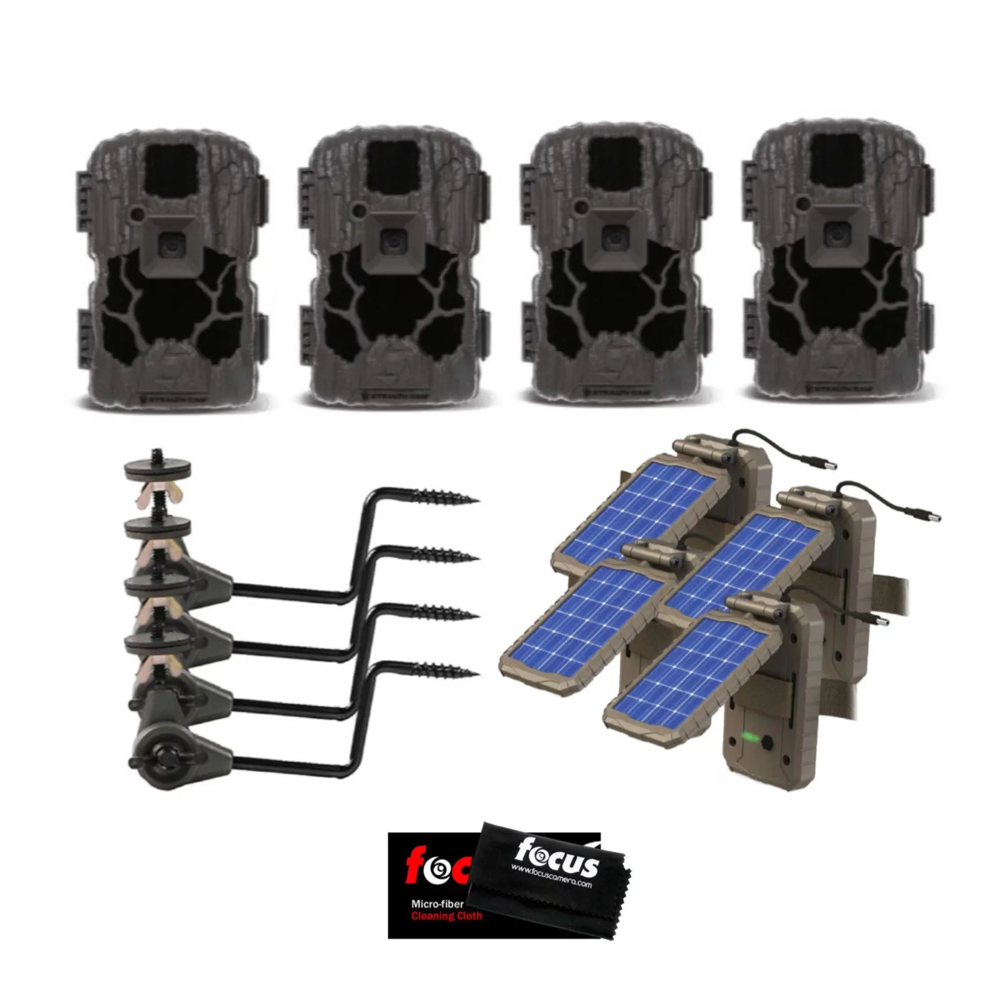 Stealth Cam Prevue PXV26 26MP Trail Camera Bundle with Solar Battery and Mount