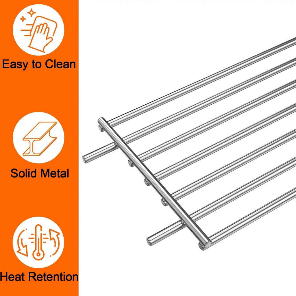 7513 Grill Warming Rack for Weber Spirit 700, Genesis Silver B&C, 7513/88719 304 Stainless Steel Warming Rack Replacement for Weber Genesis 1000-5500, Gold B & C, 24.9 x 4.7 x 4 in