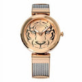 Forever Tiger Rose Gold & Black Dial Ladies Watch