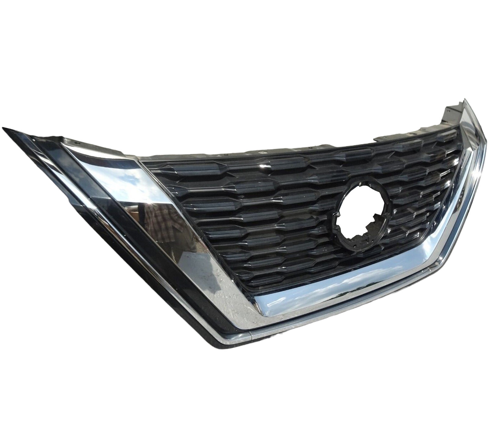 2021 2022 2023 Compatible With Rogue Front Bumper Upper Grille Chrome With Camera Option