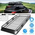 Universal Roof Rack Cargo Carrier, iMounTEK Extension Car Top Luggage Basket, 220 lb. Capacity Roof Rack Basket with Elastic Net and 10 Hooks, 63x39x6.3in, Black