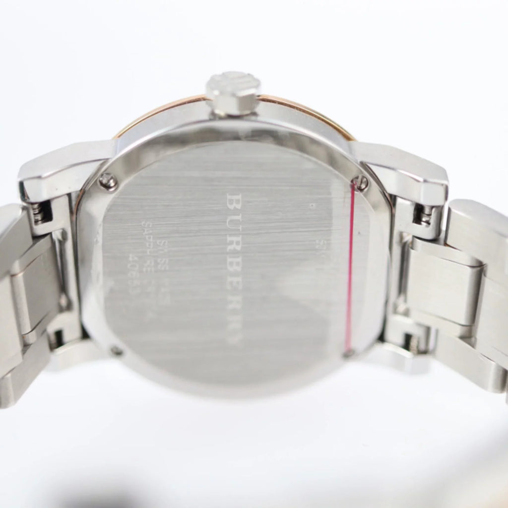 Pre-Owned  Burberry   watch BU9105 stainless steel silver rose gold quartz (Good)