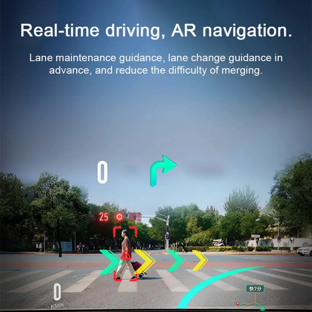 walmeck Multi-language Dual Lens Car Video Recorder Auto Dash Cam Car Recorder Night Viewing 10.26in  170 Degree Wide Angle Car Global Positioning System Navigation
