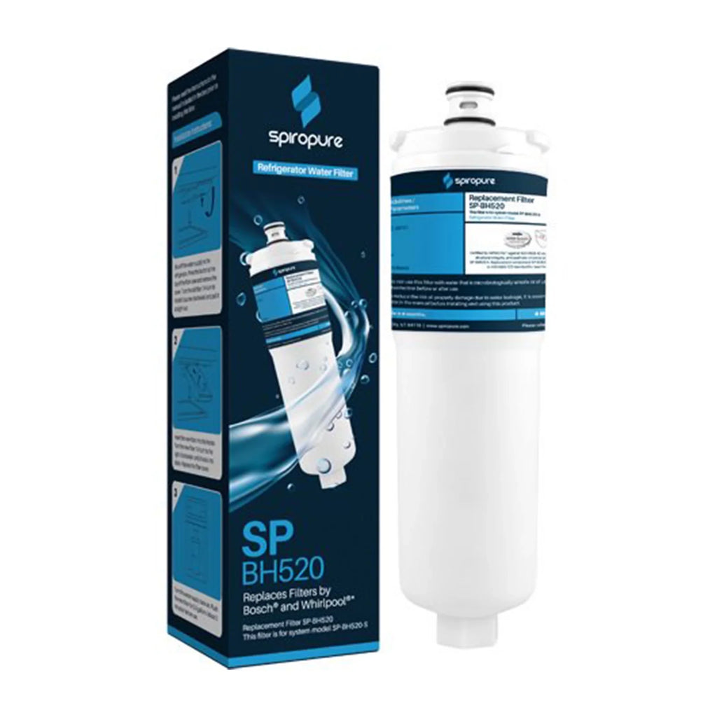 SpiroPure -BH520-3PK Refrigerator Water Filter Replacement Part, 3 Pack