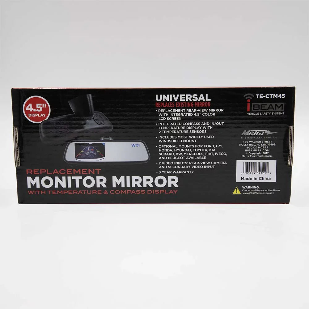 iBeam -CTM45 4.5" Compass/Temp Mirror Monitor