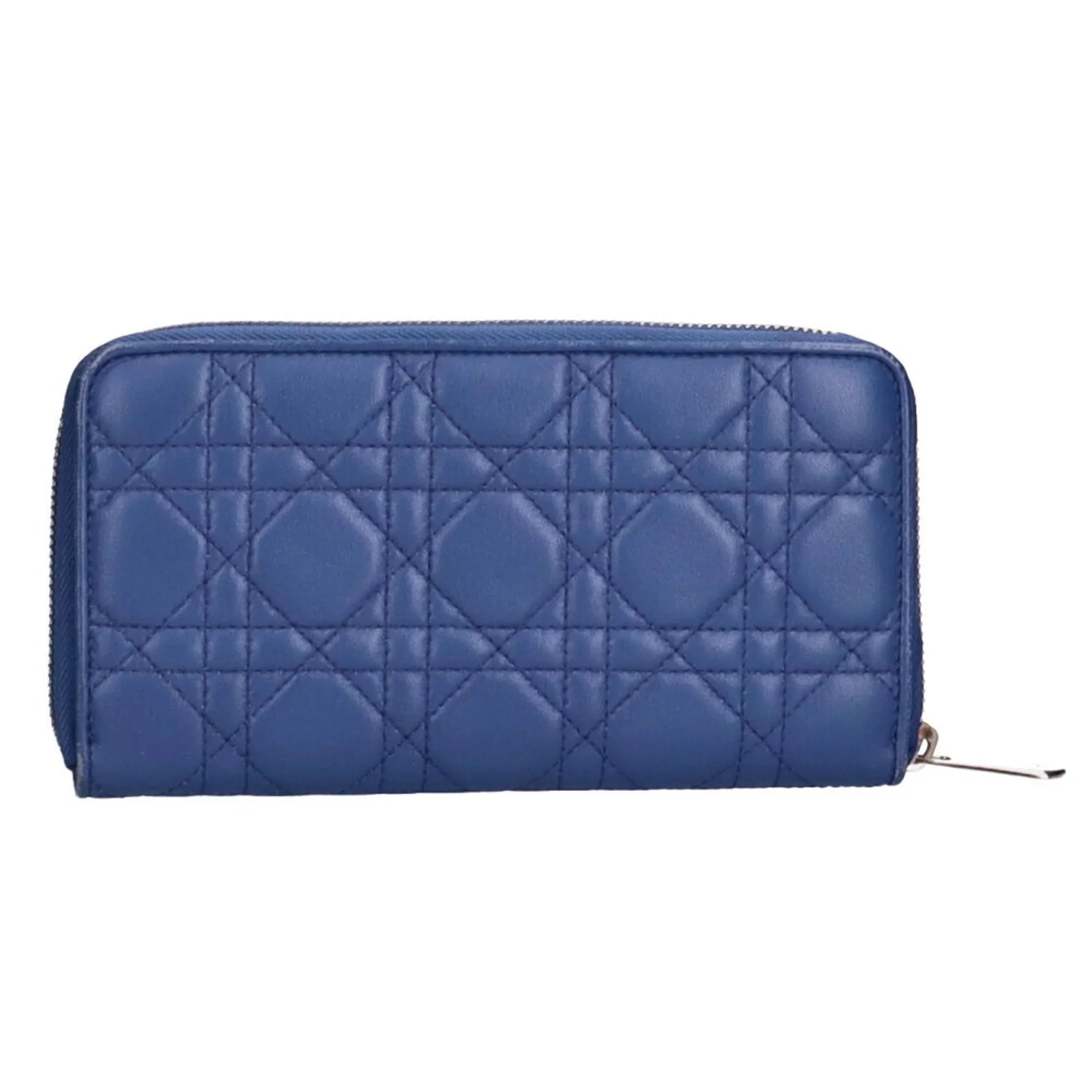 Pre-Owned Christian Dior Voyageur lady long wallet lambskin ladies (Good)