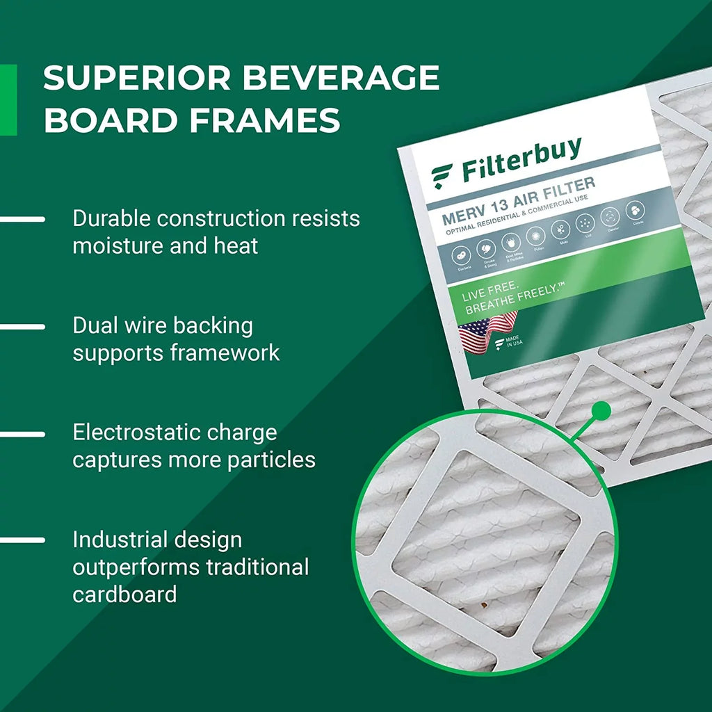 Filterbuy 18x36x1  13 Pleated   Furnace Air Filters (5-Pack)
