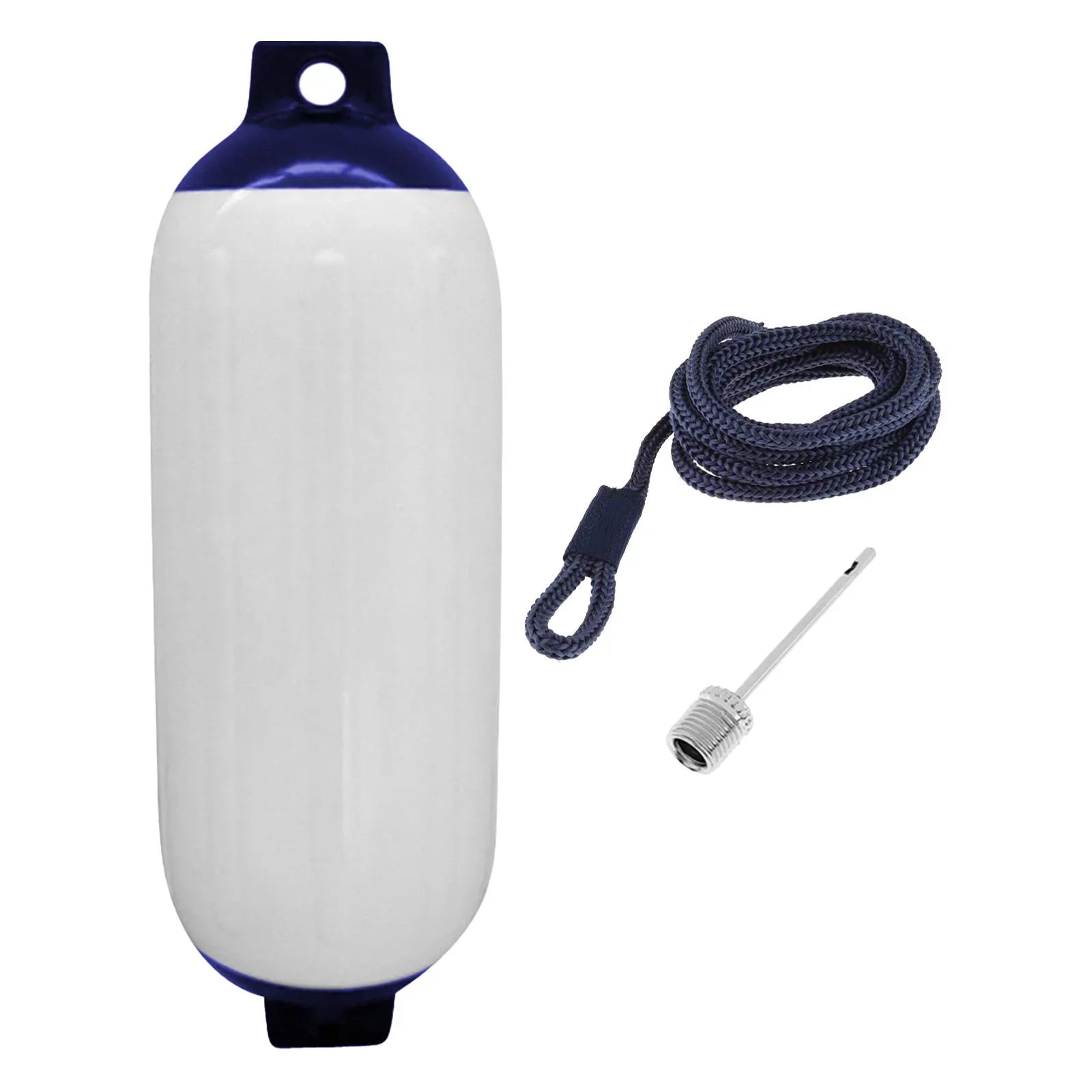 Boat Fenders,Boat Fenders Protector with Rope and Nozzles,Boat Fenders Set Speedboat Anti Collision 4x16in,Marine Boat Fenders for Docking Protection,Inflatable Boat Bumper Fishing Boats