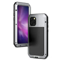 Gorilla Glass Aluminum Metal iPhone 12 Pro Max Case (Silver) Heavy Duty Military Grade Shockproof and Scratch Resistant Protection, Rugged Outdoor Travel