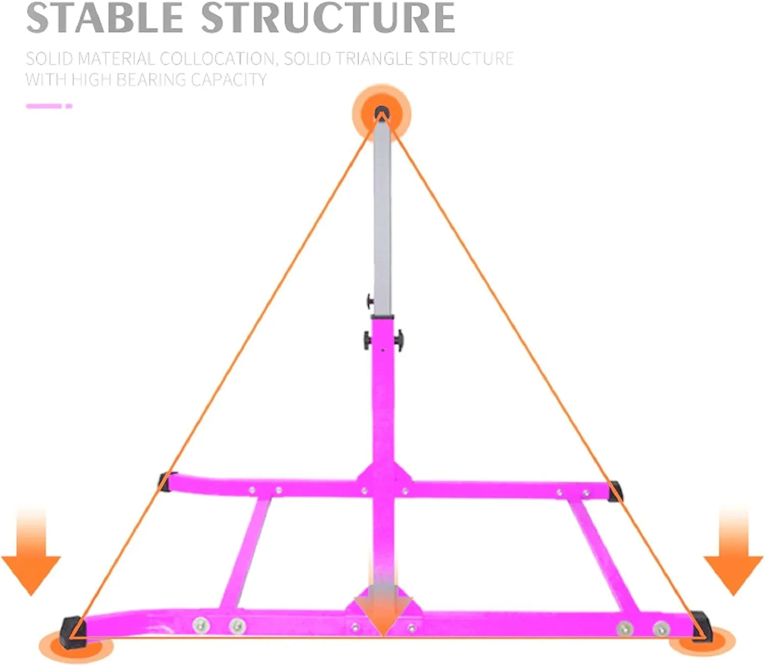 Expandable Pink Kip Bar with Free Foam Pad - Ideal for Gymnastics Training