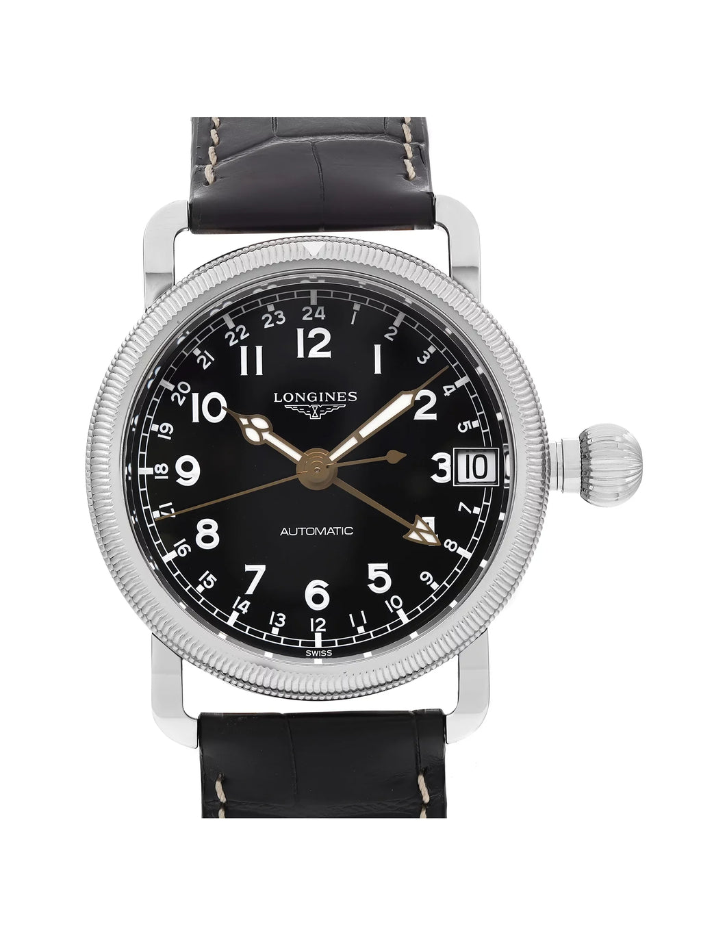 New Longines Heritage Avigation  Steel Black Automatic Watch L2.778.4.53.2