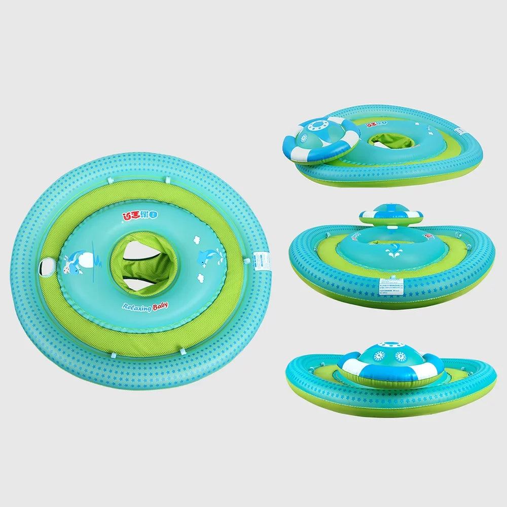 Pool Float with Bottom Seat Detachable Upper Float Inflatable Swim Float Swimming Float Ring Toddler Pool Float for 6-48 Months Boys Girls