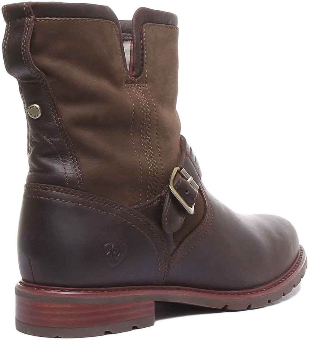 Ariat Savannah Women's 7" Waterproof Full Grain Leather Ankle Boot In Choco Size 6.5