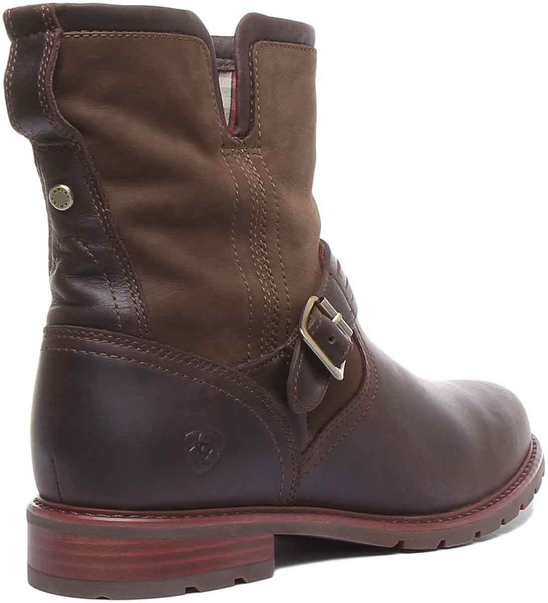 Ariat Savannah Women's 7" Waterproof Full Grain Leather Ankle Boot In Choco Size 6.5
