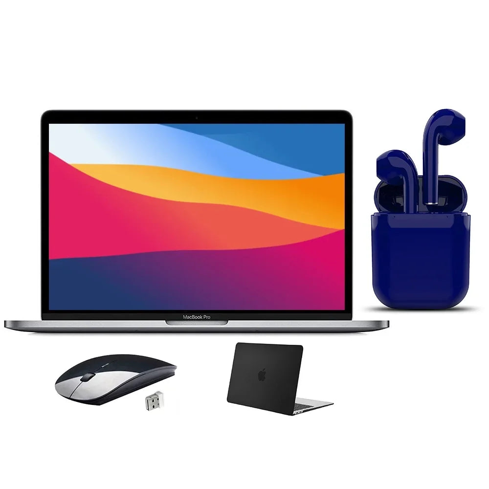 Restored Apple MacBook Pro MPXW2LL/A Touch Bar Feature 3.1GHz i5 8GB  256GB  Bundle:  Essentials Bluetooth/Wireless Airbuds, Black Case, Wireless Mouse By Certified 2 Day Express (Refurbished)