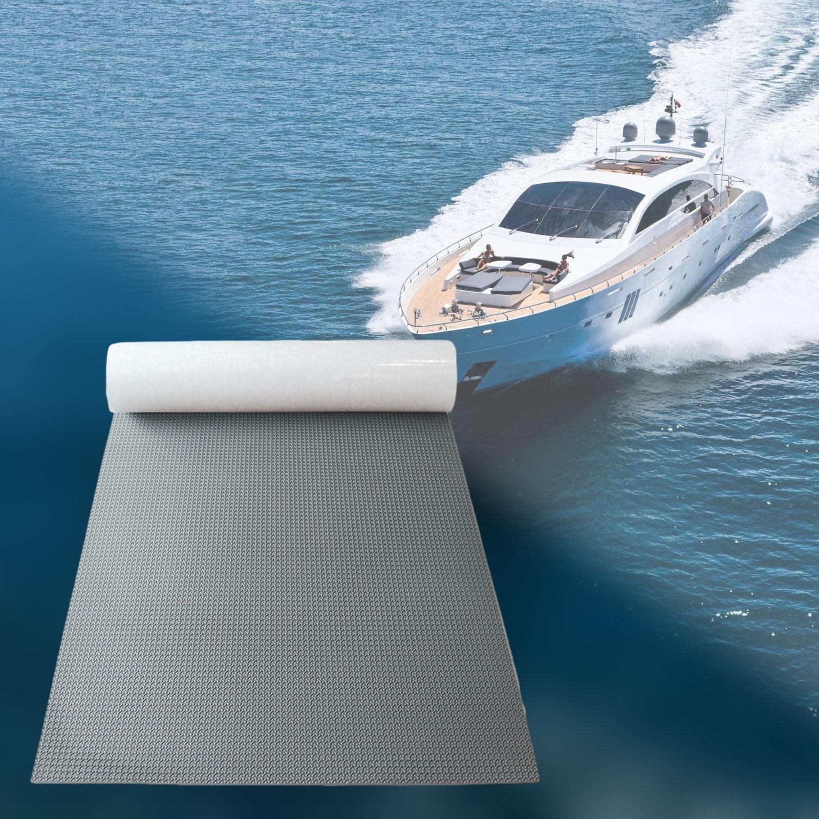 Tnarru Generic Boat Flooring Anti Slip Decking Sheet Easy to Clean Waterproof Boat Carpet for Swimming Pool Yacht Swim Platform