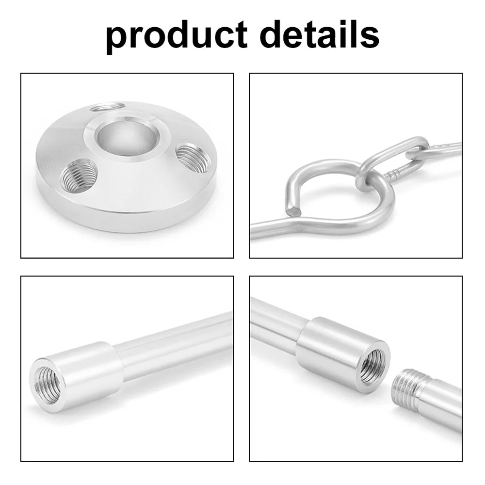 walmeck Detachable Campfire Tripod Bonfire Rack - Portable Aluminum Alloy Folding Bracket for Camping Picnic