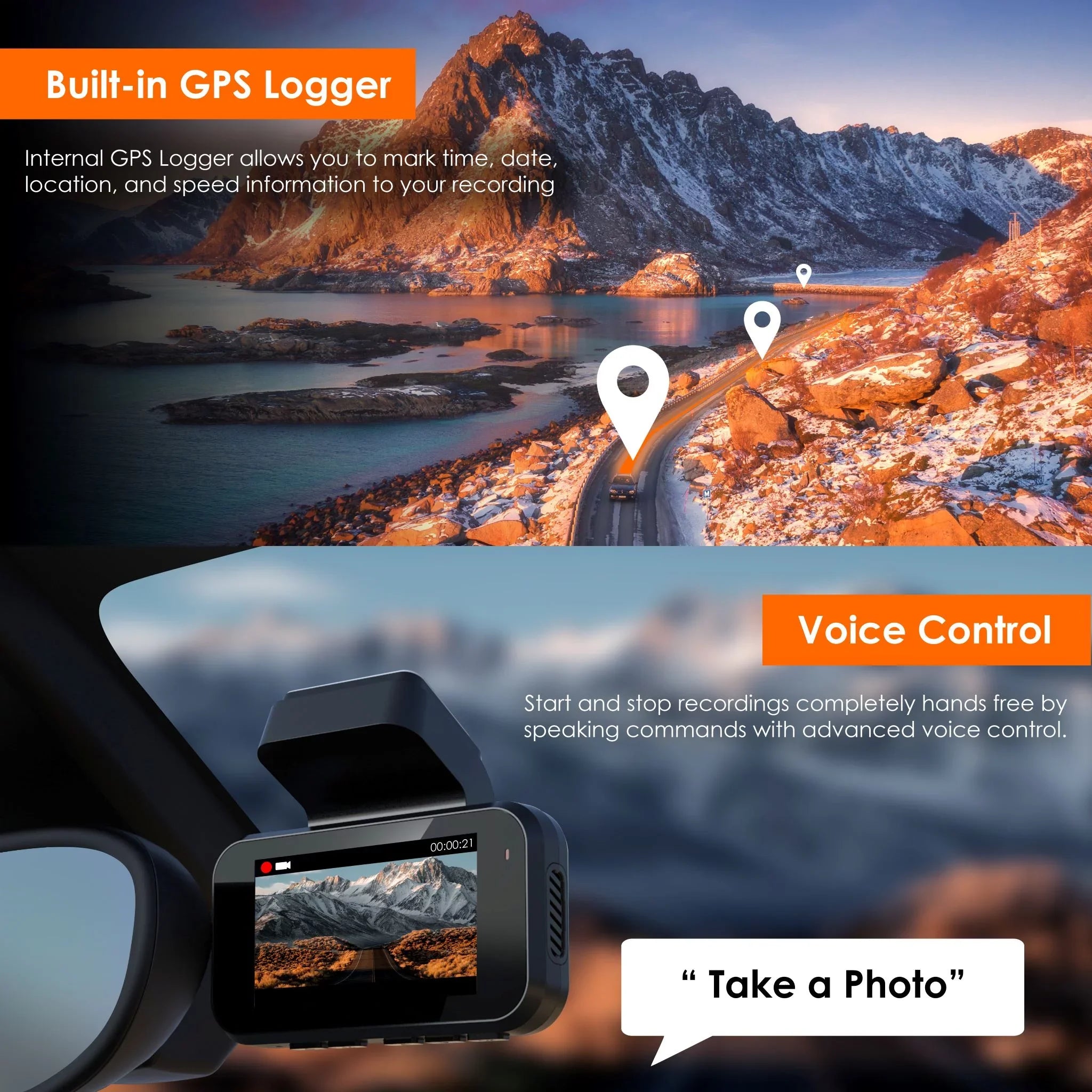 Rexing V55 Dash Cam with 4K Modular Capabilities, 5.0 GHz Wi-Fi, and  Car Dash Camera Recorder