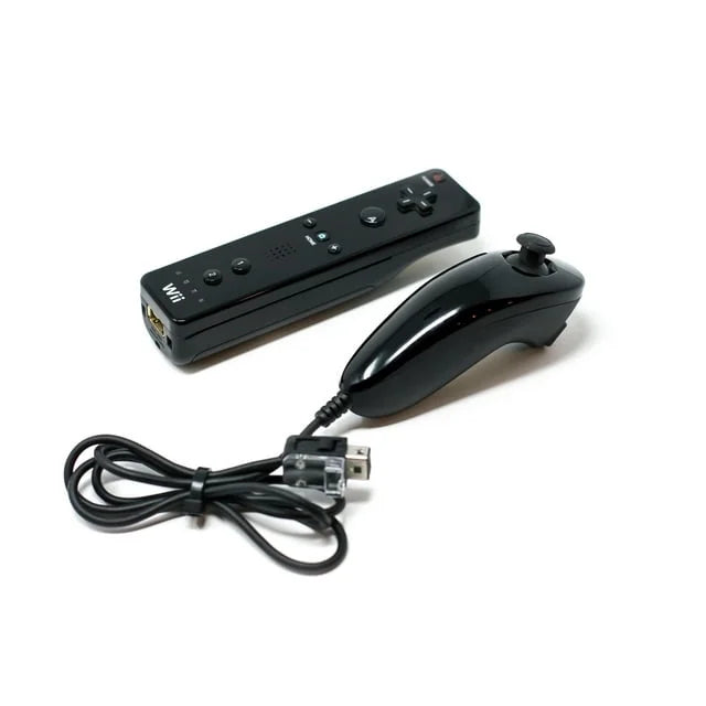 Pre-Owned Nintendo Wii Black Gaming Console + Headset Cleaning Kit   Bundle (Refurbished: Like New)