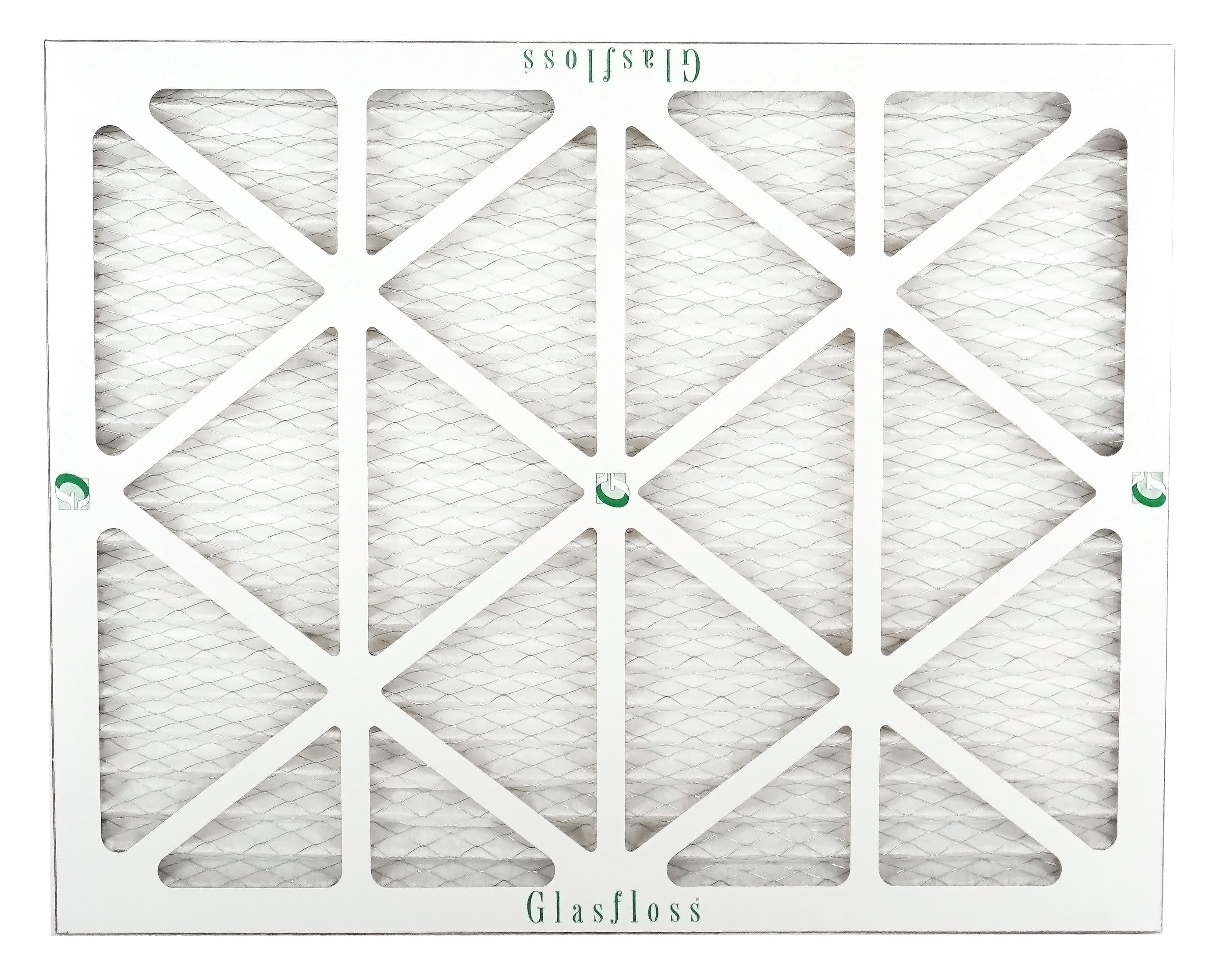Glasfloss Air Filter 25x25x2 - 2"  10 - (Pack of 6) - Pleated  or  Air Filter - Furnace Air Filter - Home or Office - Made In The .