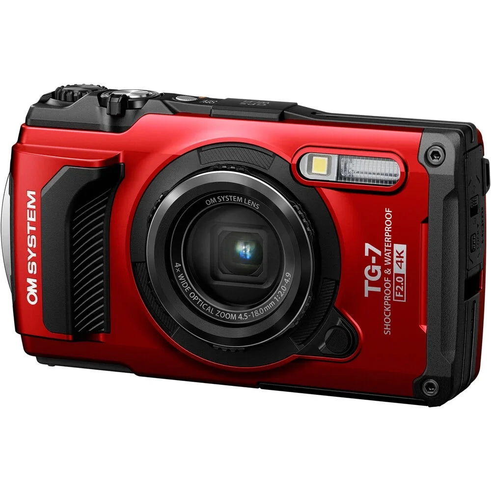 Olympus   Tough -7 Digital Camera (Red) + Tripod + 1 Yr Warranty - 64GB Kit