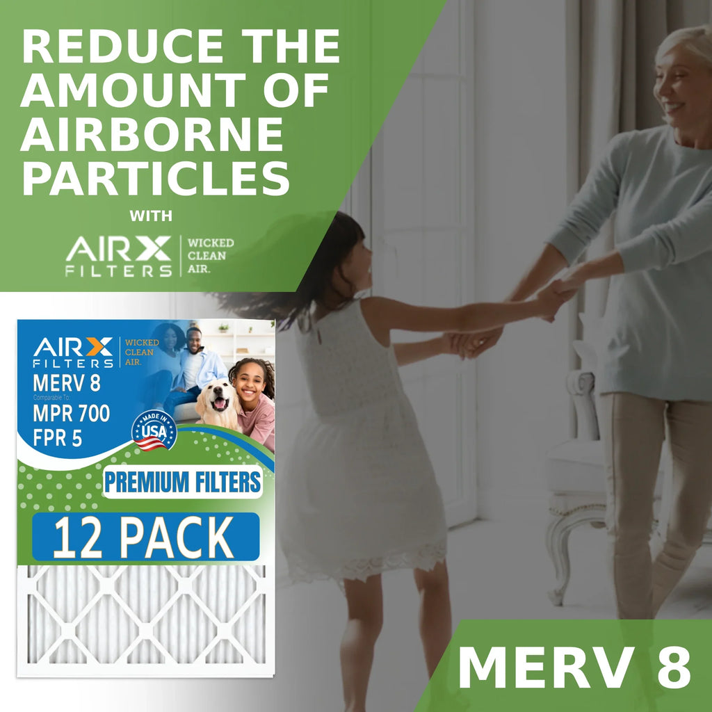 20x20x1 Air Filter  8 Rating, 12 Pack of Furnace Filters Comparable to  700 &  5 - Made in  by     .