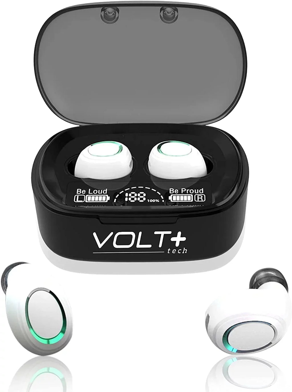 Wireless V5.1  Earbuds Compatible with Samsung Galaxy S21+ 5G/Plus/Ultra IPX3 BlueTooth Touch Waterproof / Sweatproof / Noise Reduction with Mic (White)