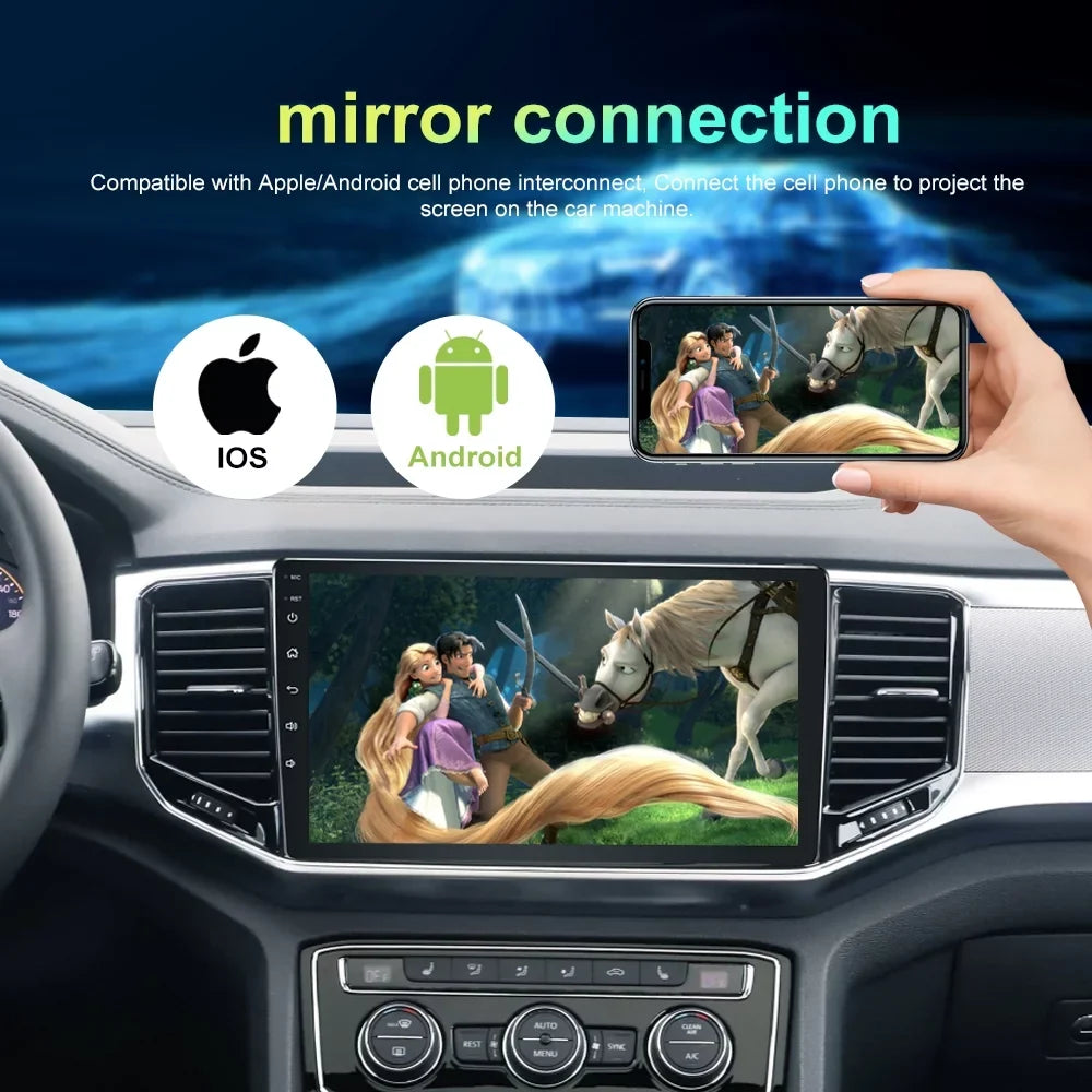 10.1 Inch Car Audio for Toyota Tundra 2007-2013, Sequoia 2008-2017, Android 13  Navigation with Bluetooth 5.0   Radio  Carplay 4GB 64GB