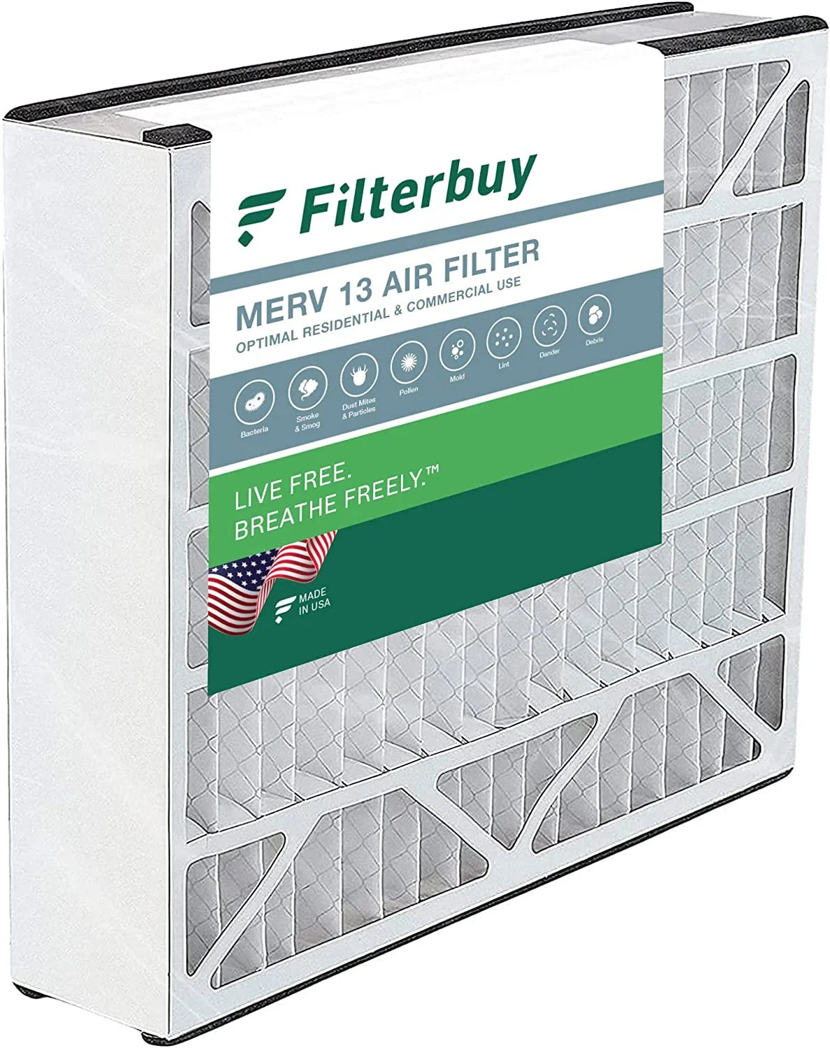 Filterbuy 16x25x3  13 Pleated   Furnace Air Filters for Trion Air Bear 255649-101 (1-Pack)