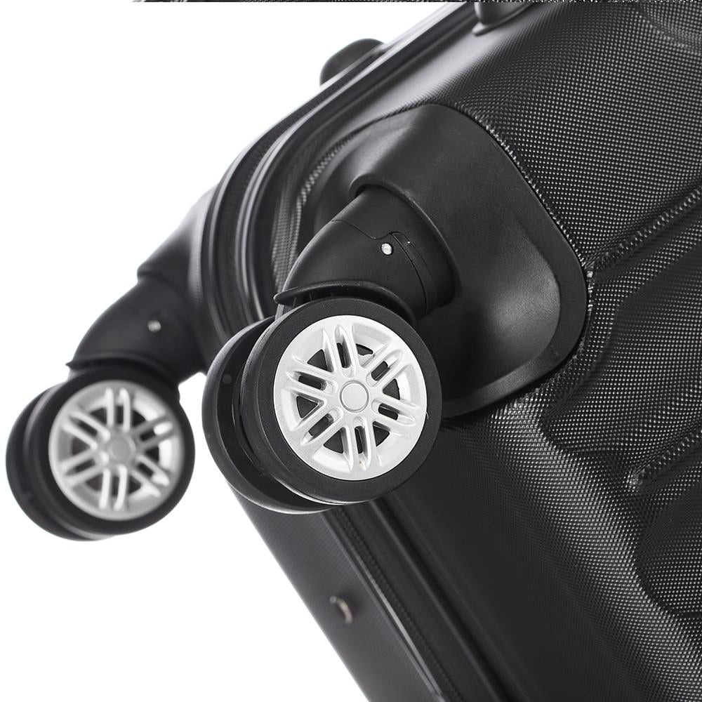 SalonMore  3 Piece Hardside Lightweight Spinner Luggage Bag Set  With  Lock Black