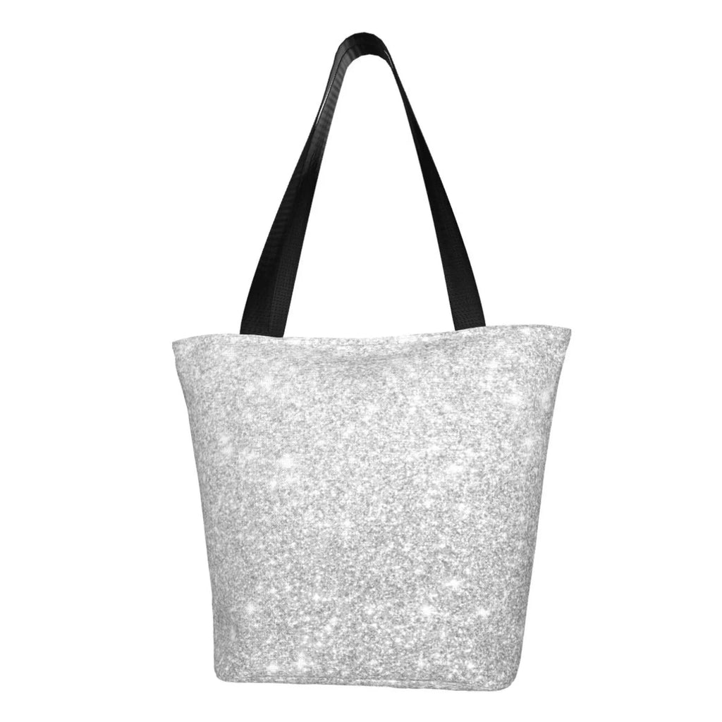 Bingfone Silver Glitter Women Shoulder Tote Bags Casual Bag Ladies Shopping Handbag