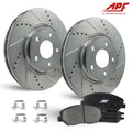 Front Zinc Drill/Slot Brake Rotors + Ceramic Pads for Ford Ranger 4WD 2003-2011
