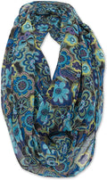 Laurel Burch Artistic Infinity Scarf Collection (Blue Lime Floral)