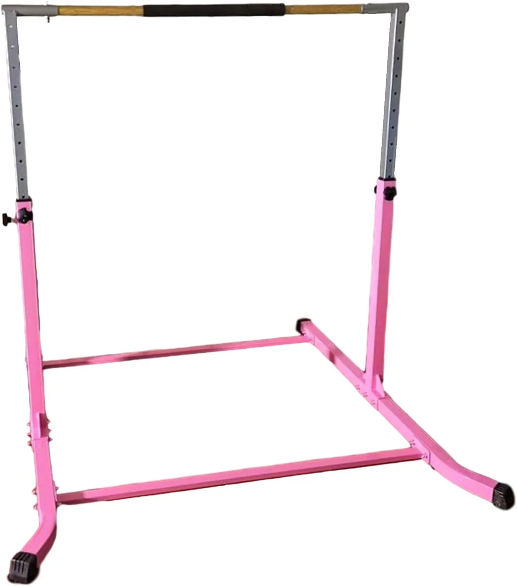 Expandable Pink Kip Bar with Free Foam Pad - Ideal for Gymnastics Training