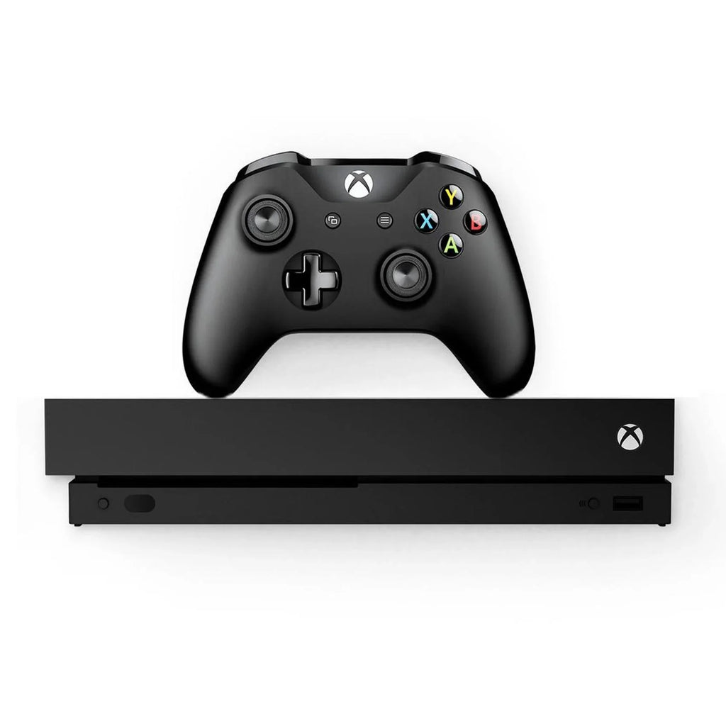 Pre-Owned Microsoft Xbox One X 1TB with 2 Controller, 4K Ultra  Black with   Cleaning Kit  Bundle (Refurbished: Like New)
