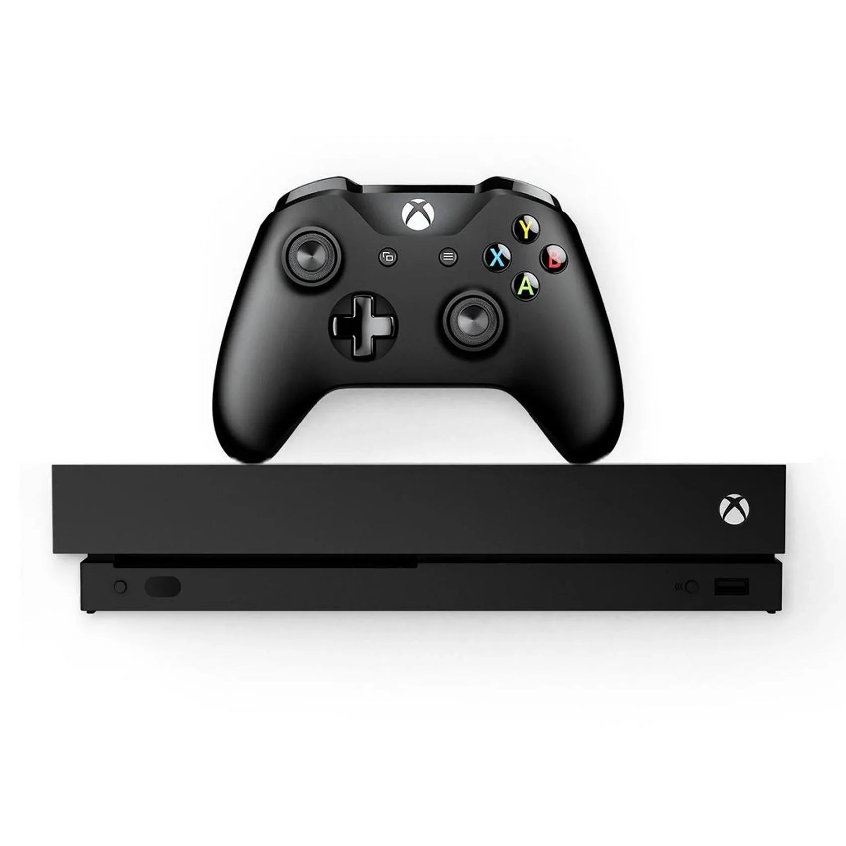 Pre-Owned Microsoft Xbox One X 1TB with 2 Controller, 4K Ultra  Black with   Cleaning Kit  Bundle (Refurbished: Like New)