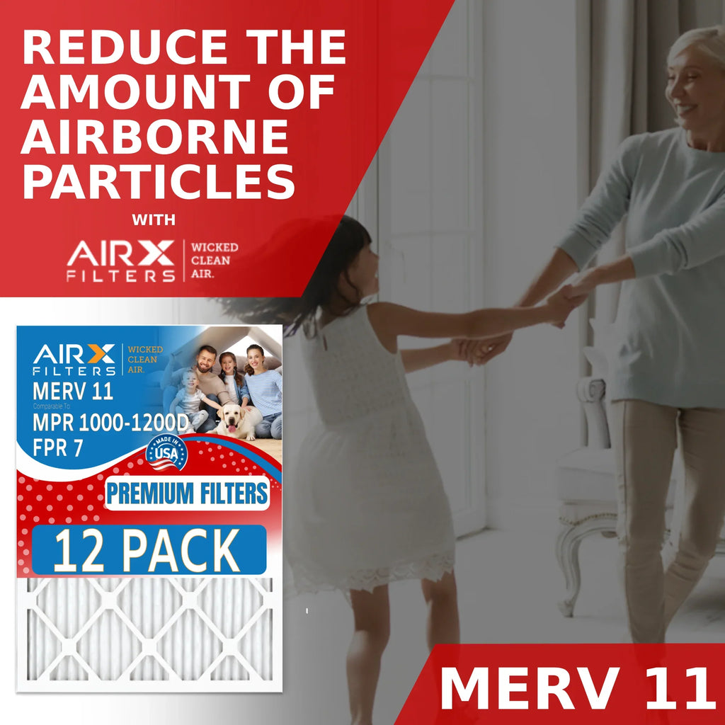 18x24x1 Air Filter  11 Rating, 12 Pack of Furnace Filters Comparable to  1000,  1200 &  7 - Made in  by     .