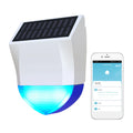 Solar Powered Wifi Outdoor Alarm  5.0 Smart Alarm IPX5 Waterproof Real-time Sound Light Alarm  Control Intelligent Linkage Home Device