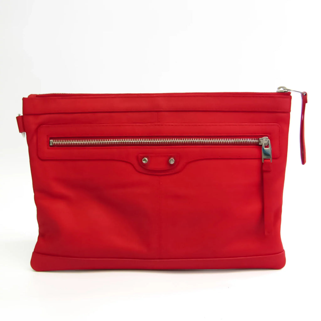Pre-Owned Balenciaga 273022 Women's Leather Clutch Bag Red Color (Good)