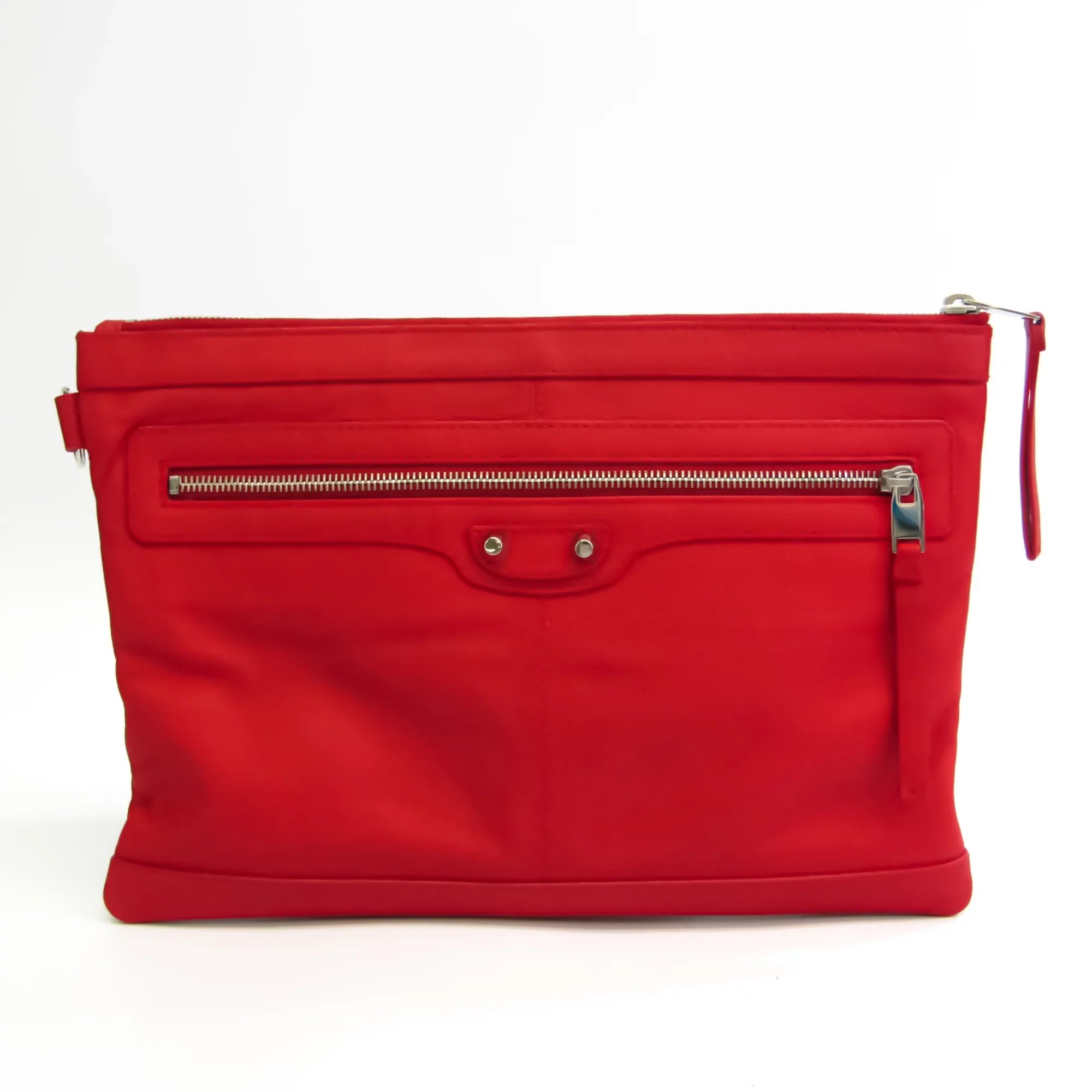 Pre-Owned Balenciaga 273022 Women's Leather Clutch Bag Red Color (Good)