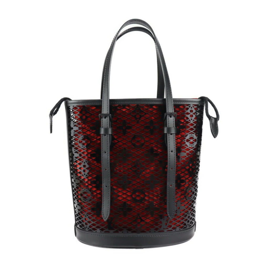 Pre-Owned   Louis Vuitton Race Bucket  Monogram Tote Bag M20352 Patent Calf Leather Black Shoulder (Like New)