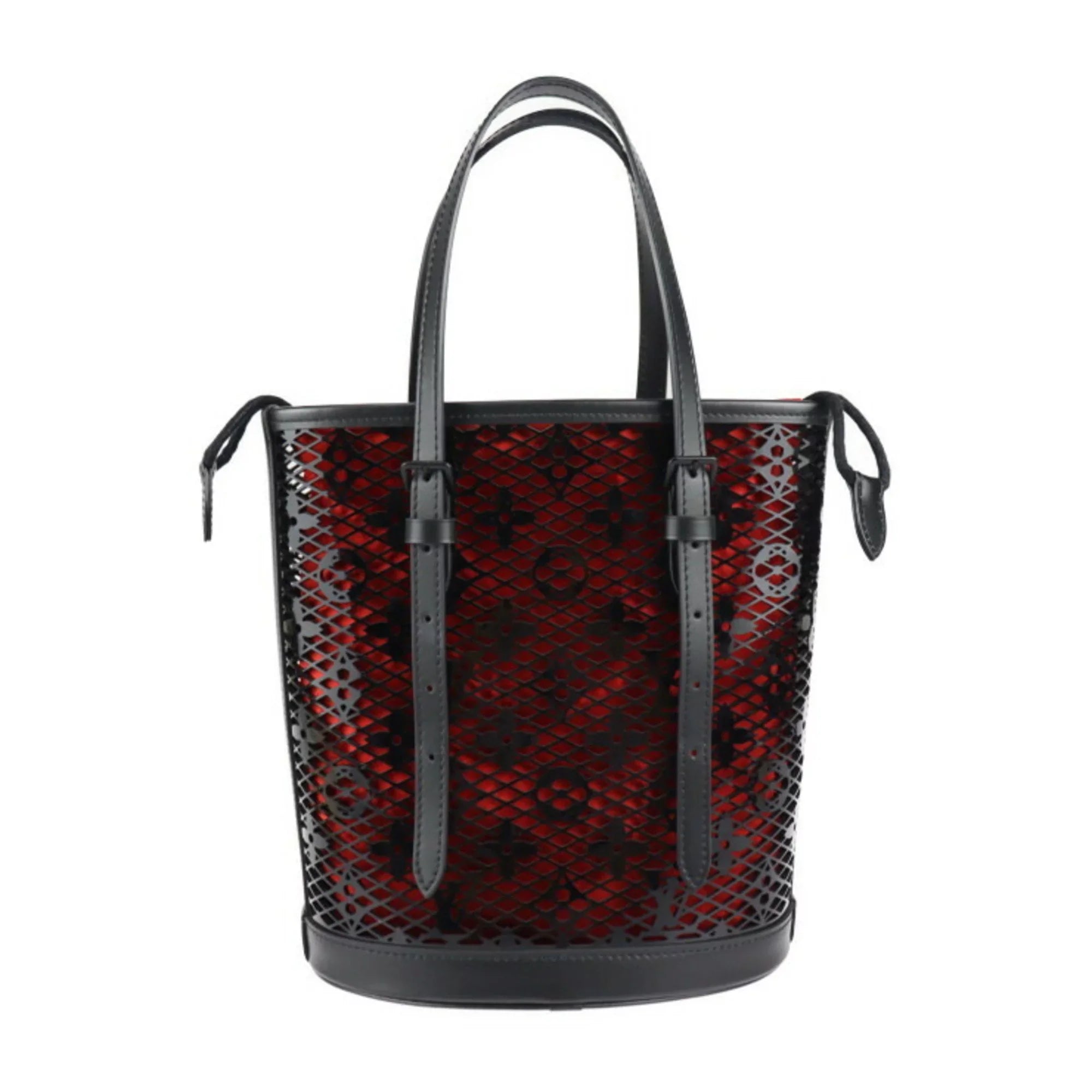 Pre-Owned   Louis Vuitton Race Bucket  Monogram Tote Bag M20352 Patent Calf Leather Black Shoulder (Like New)