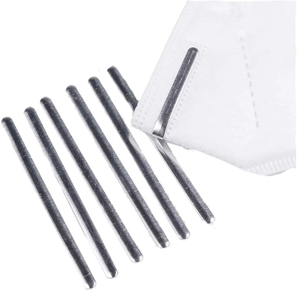 Aluminum Strips Adhesive Back Nose Wire Nose Bridge for Mask 90MM Metal Flat Nose Clips Nose Bridge Bracket  Wire for Sewing Crafts (100PCS)