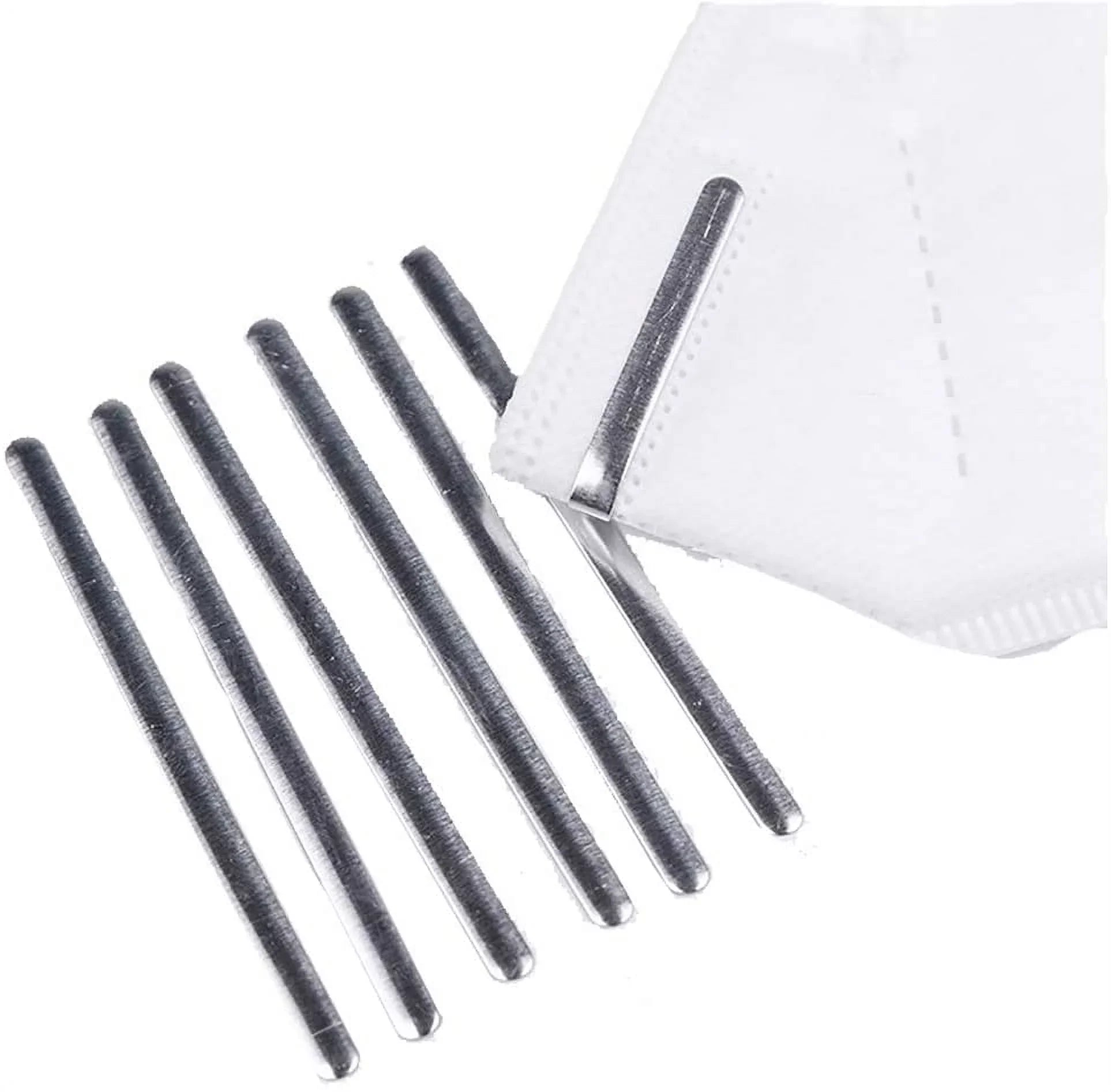 Aluminum Strips Adhesive Back Nose Wire Nose Bridge for Mask 90MM Metal Flat Nose Clips Nose Bridge Bracket  Wire for Sewing Crafts (100PCS)