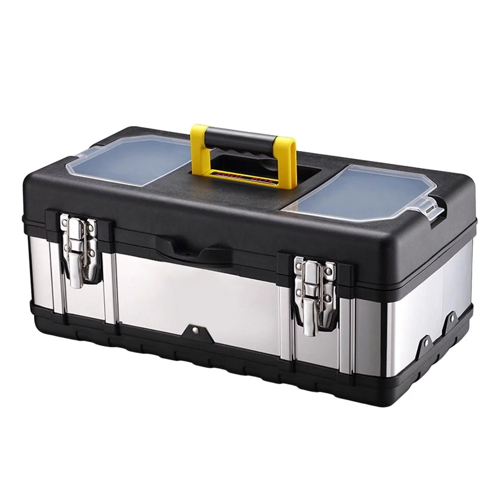 Toolbox Repair Tools Storage Case Lockable Carry Case for Car Trunks Plumber 17inch