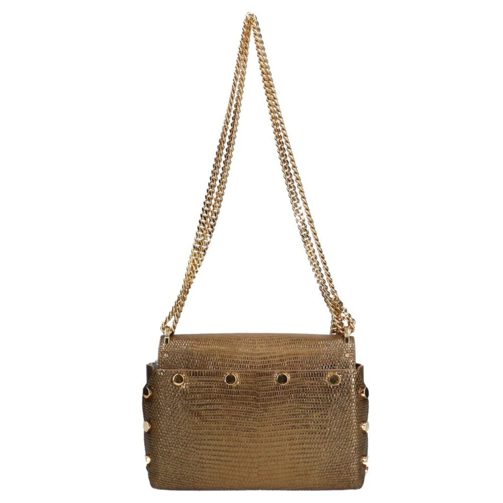 Pre-Owned Jimmy Choo Chain Shoulder Bag Leather Gold Women's (Fair)