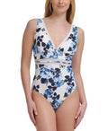 Tommy Hilfiger   Mesh-Inset Floral-Print One-Piece Swimsuit,  12