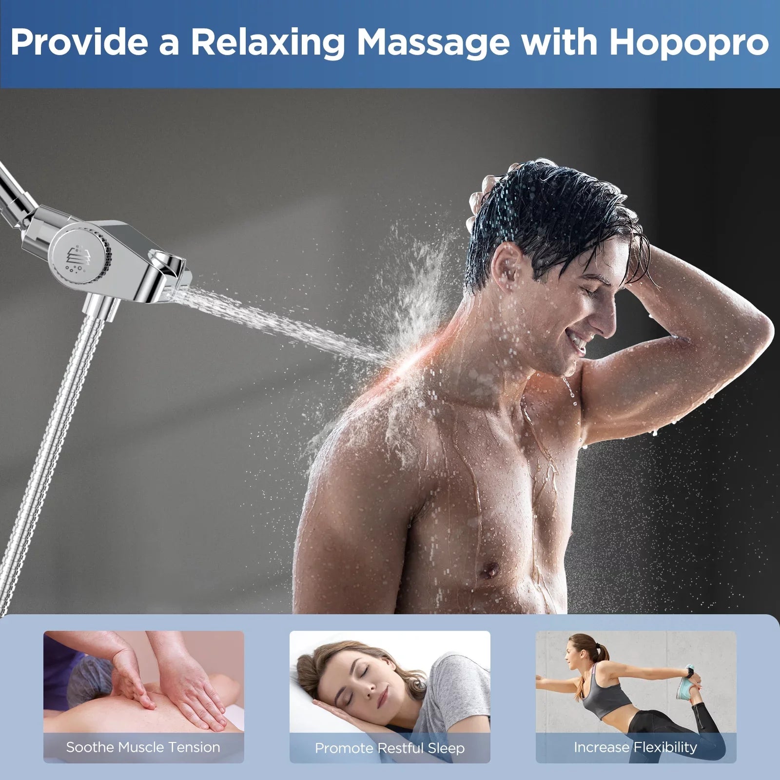 3 in 1 Filter Showerhead with Handheld Combo High Pressure  Shower System Massage Shower Head and 5 Modes Hand Held Shower Head